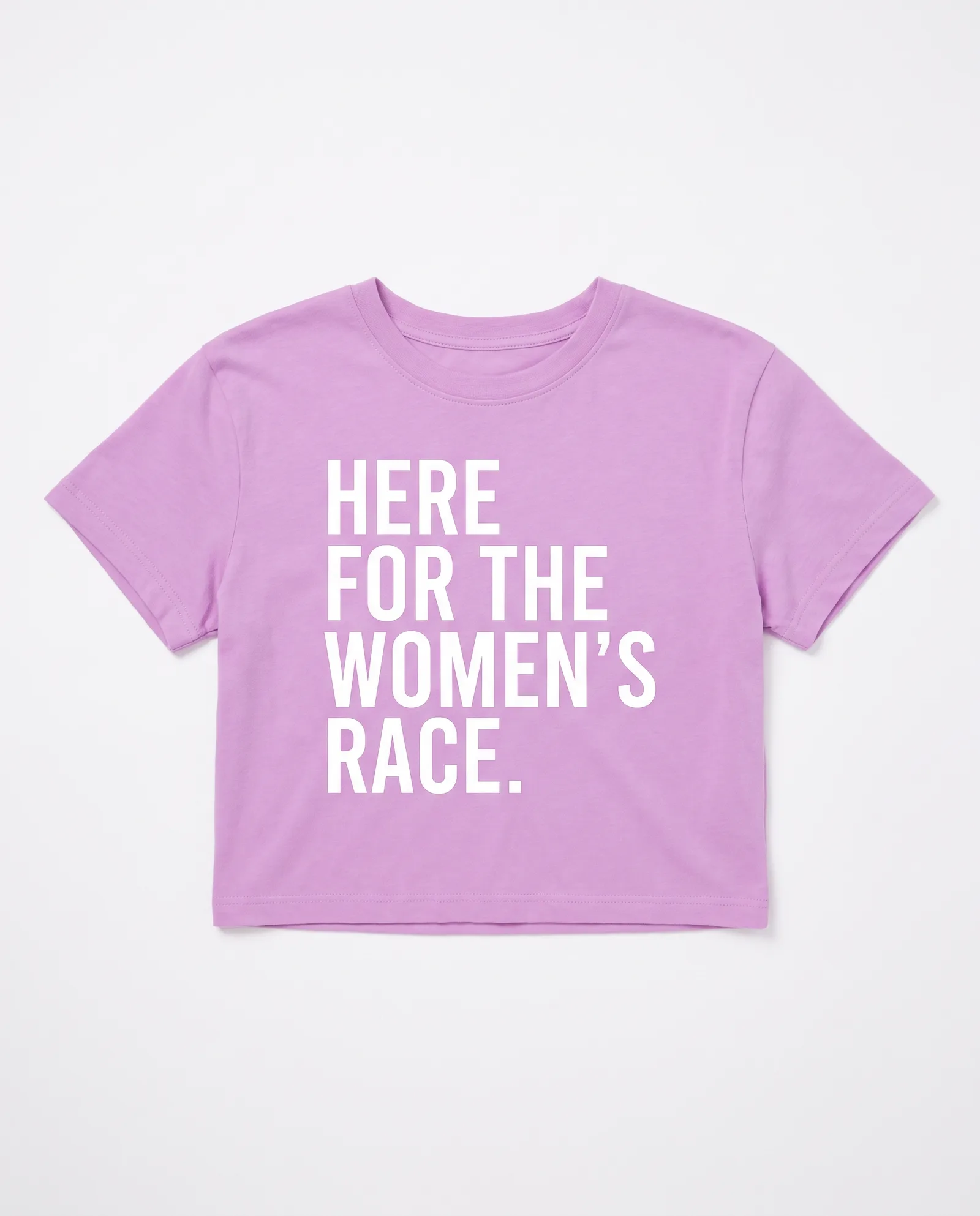 The Statement Crop in Lavender / white