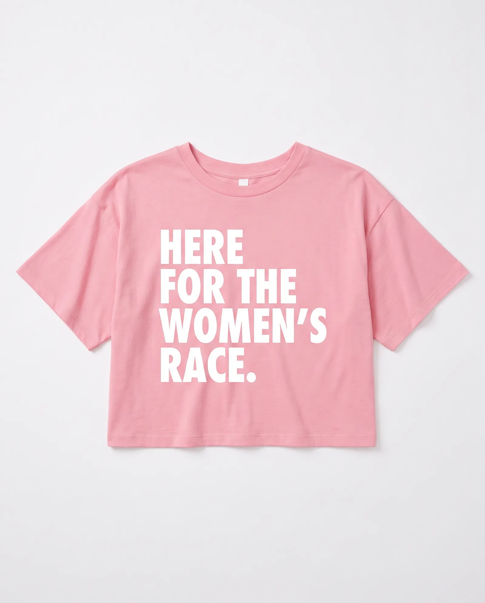The Statement Crop in Pink / white